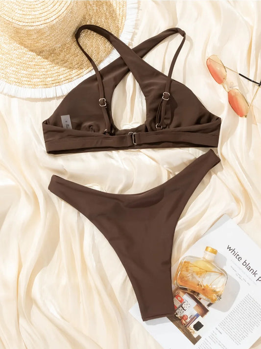 Halter Backless Swimsuit 2 Piece