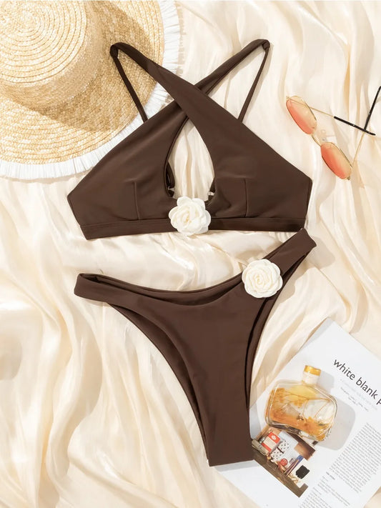 Halter Backless Swimsuit 2 Piece