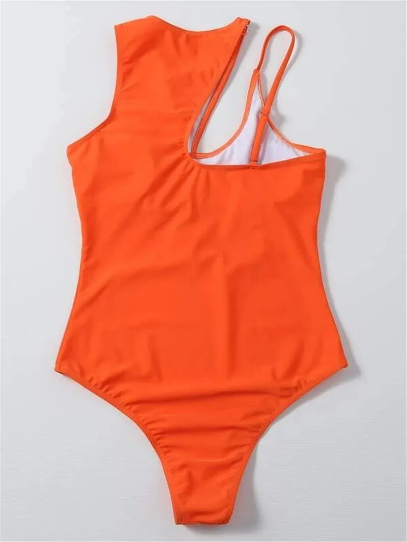Sexy Neon Orange/Black Swimsuit