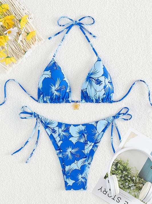 Sexy Lace-up Triangle Bikini