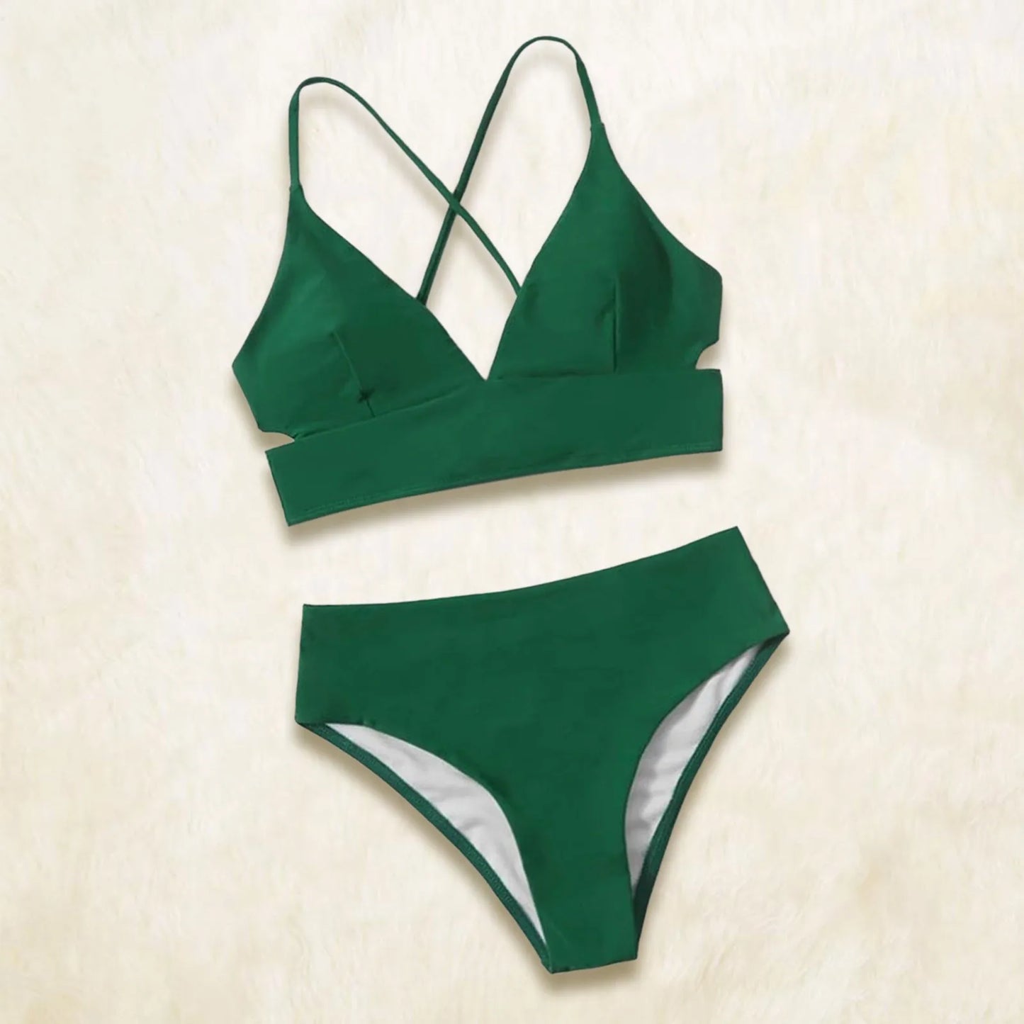 Solid Cotton Swimsuit