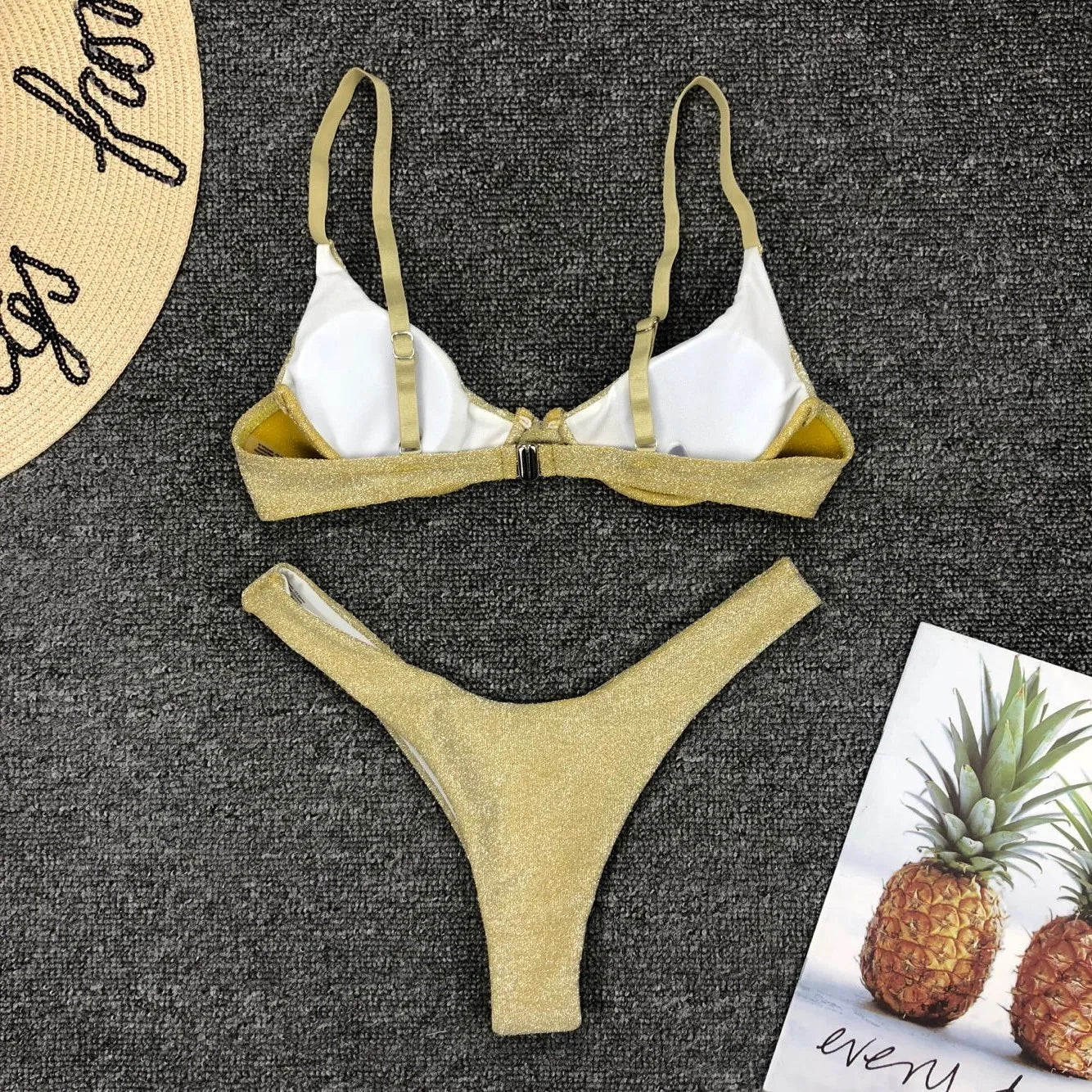 Sexy Silver Glitter Bikini