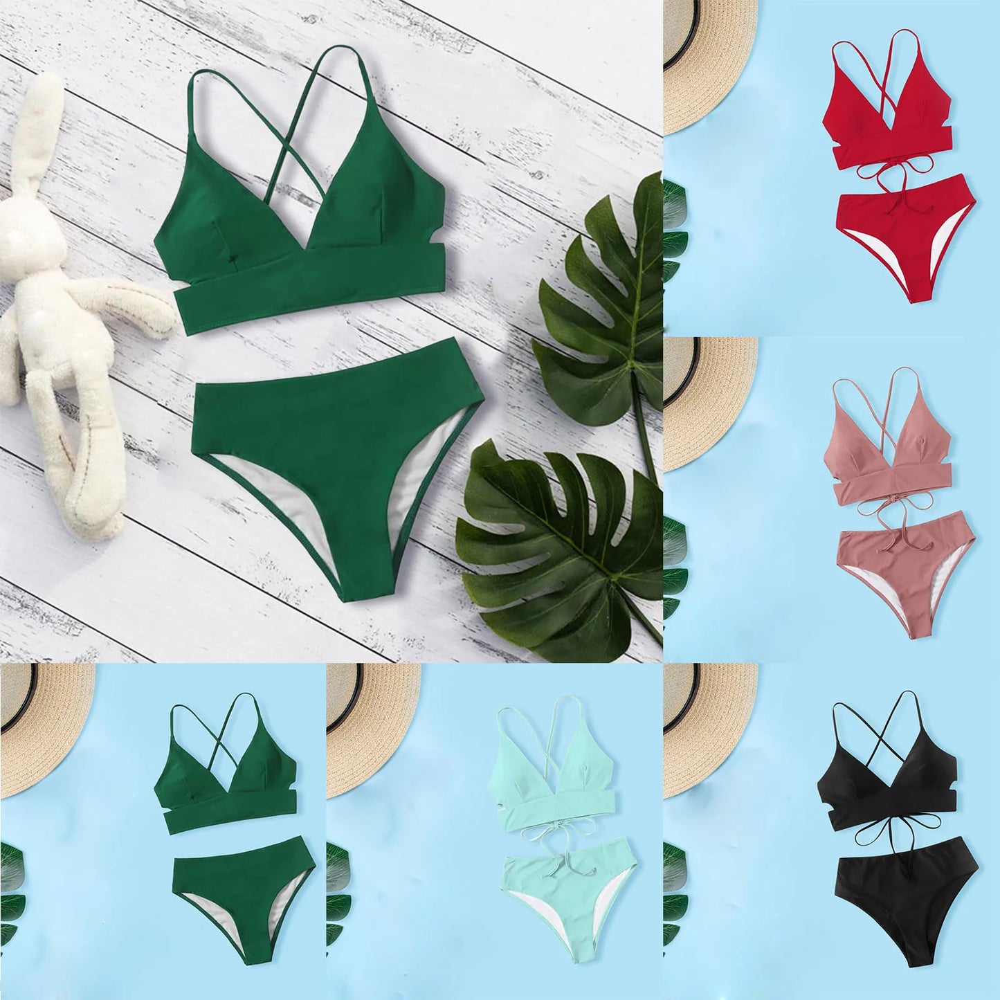 Solid Cotton Swimsuit