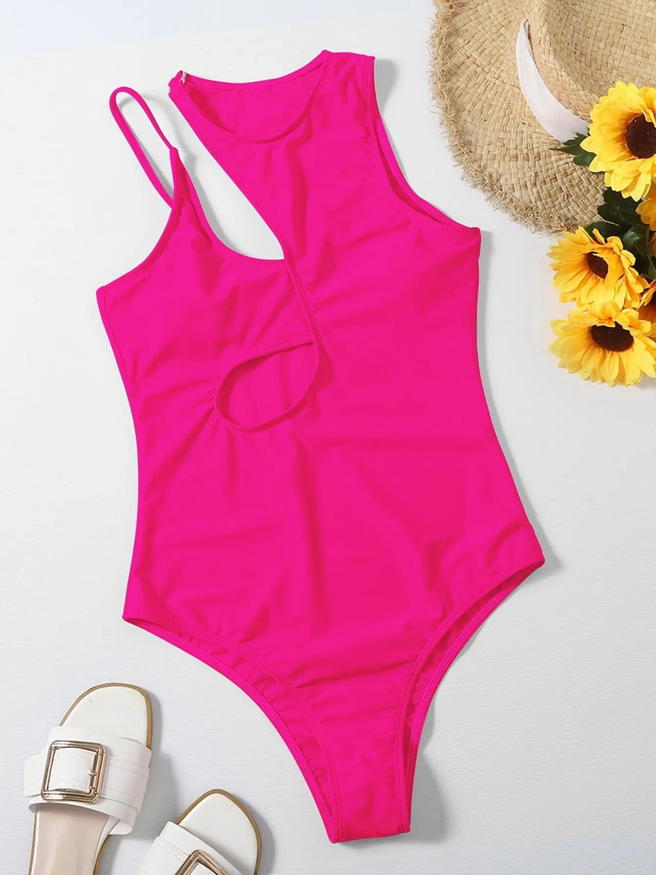 Sexy Neon Orange/Black Swimsuit