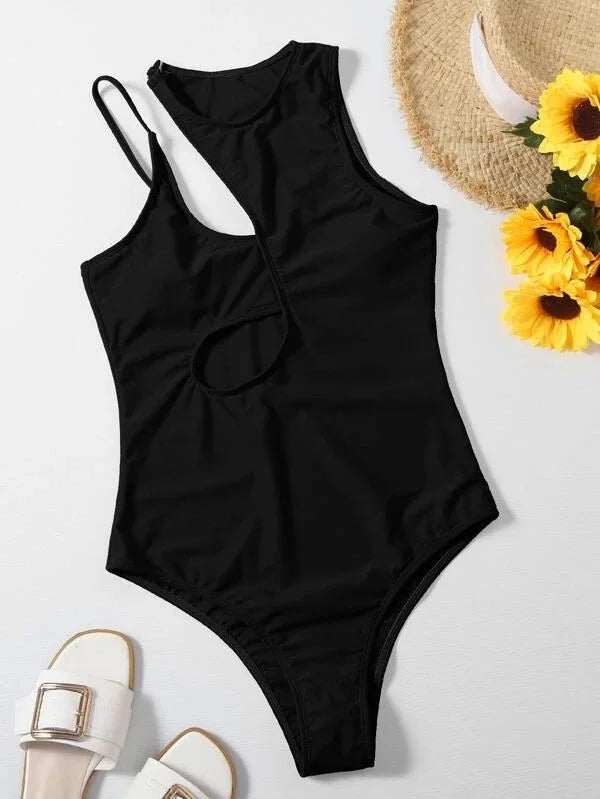 Sexy Neon Orange/Black Swimsuit