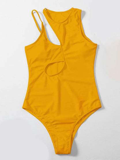 Sexy Neon Orange/Black Swimsuit