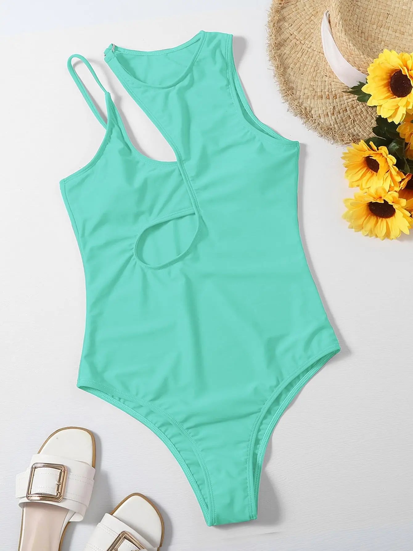 Sexy Neon Orange/Black Swimsuit