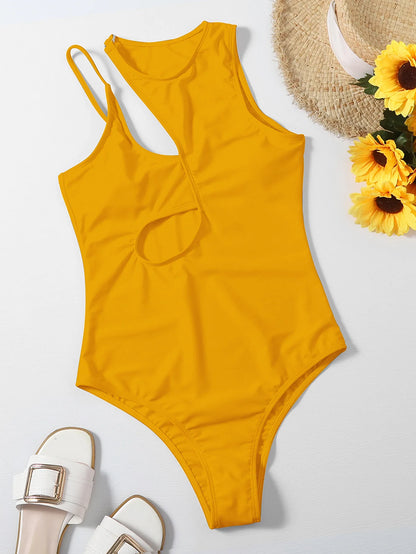 Sexy Neon Orange/Black Swimsuit
