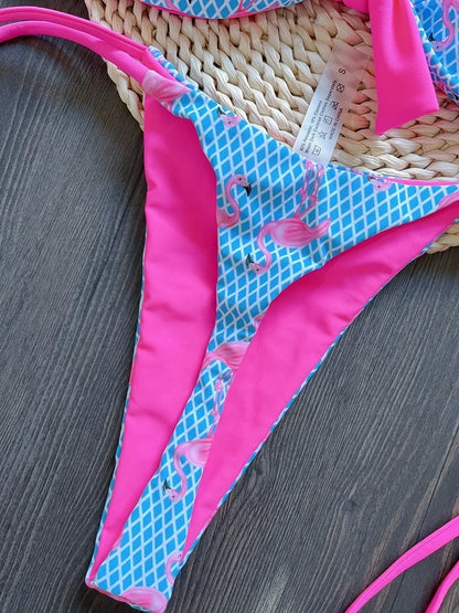 Sexy Flamingo Print Bikini