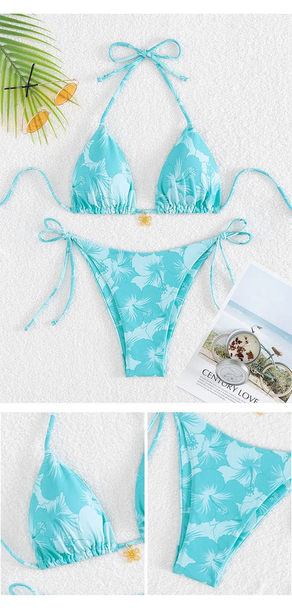 Sexy Lace-up Triangle Bikini