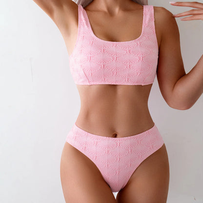 Solid Sporty Push Up Bikini