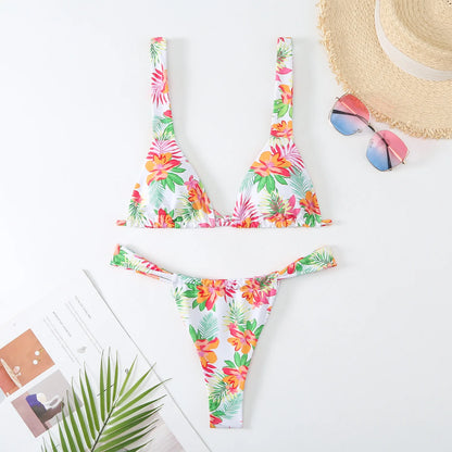 Flower Print Bikini