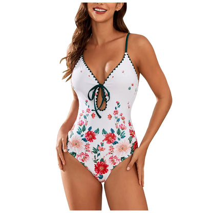 Patterned One Piece Swimsuit
