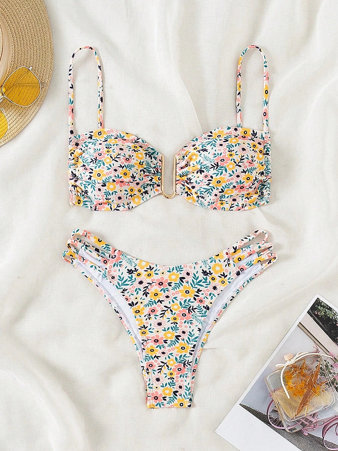 Bikini with Flower Pattern