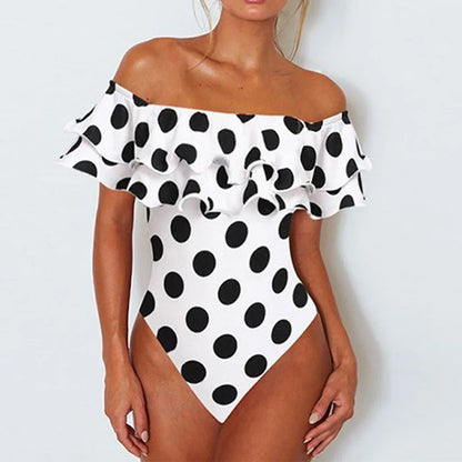 Black and White Polka Dot Swimsuit