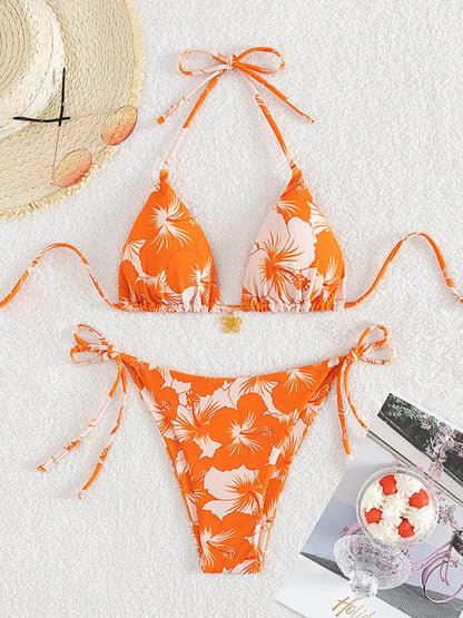 Sexy Lace-up Triangle Bikini