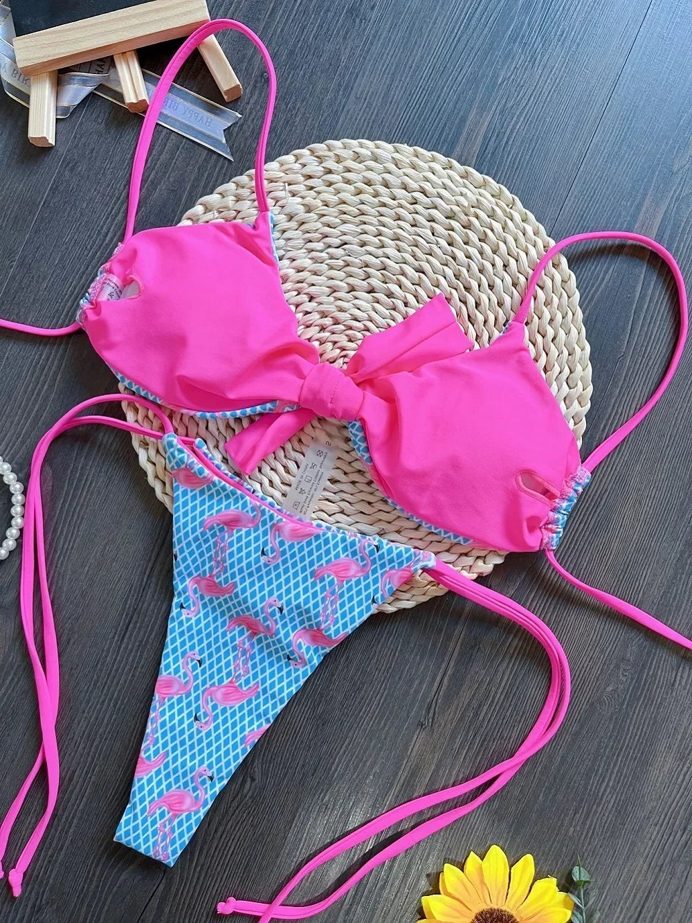 Sexy Flamingo Print Bikini