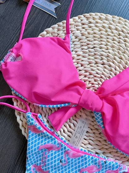 Sexy Flamingo Print Bikini