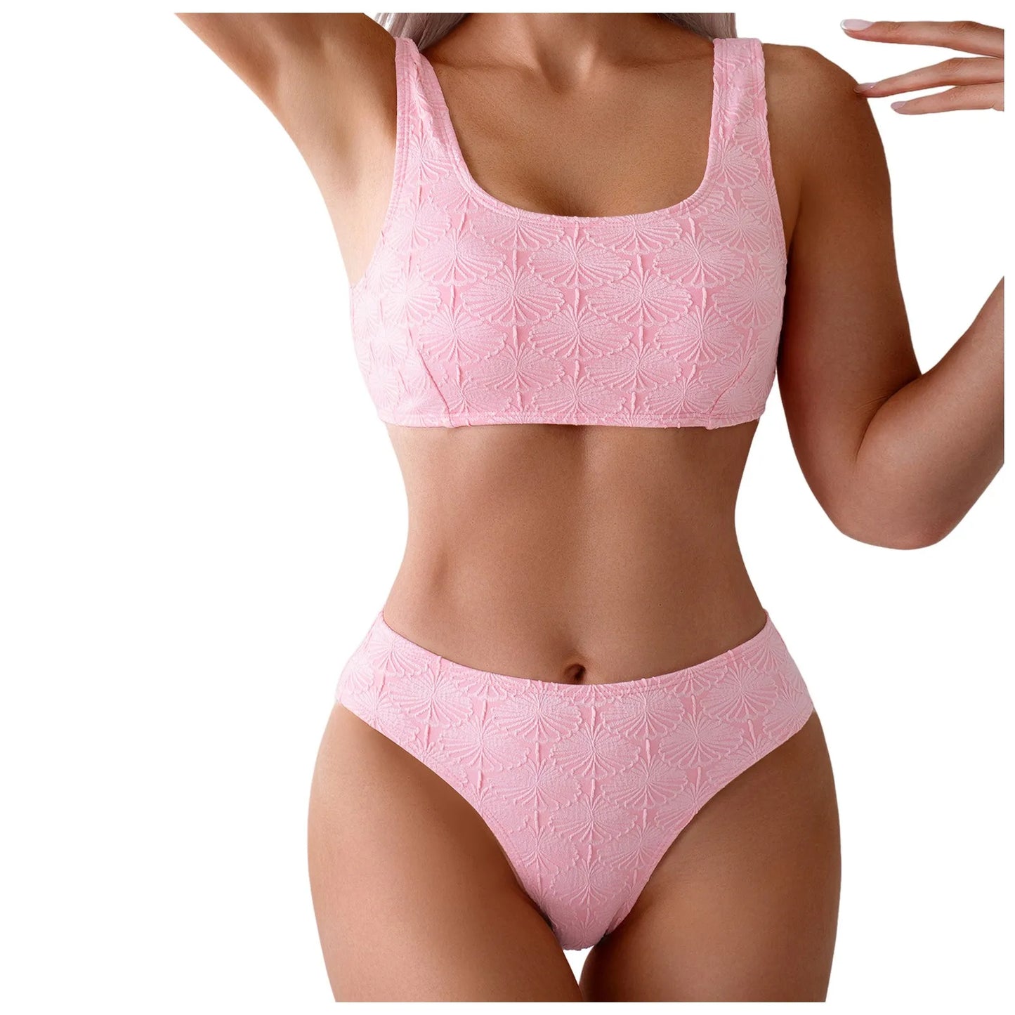 Solid Sporty Push Up Bikini