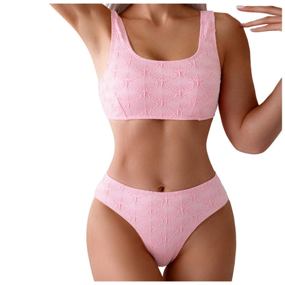 Solid Sporty Push Up Bikini