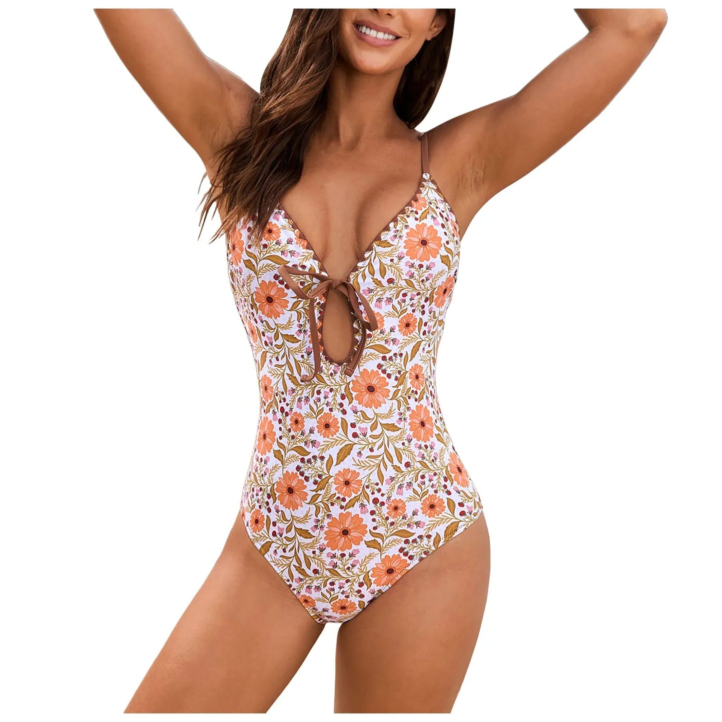 Patterned One Piece Swimsuit