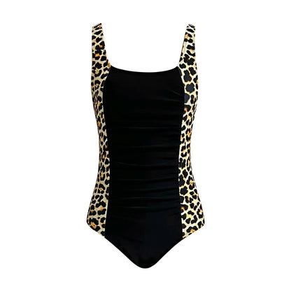 Leopard Print One Piece Swimsuit