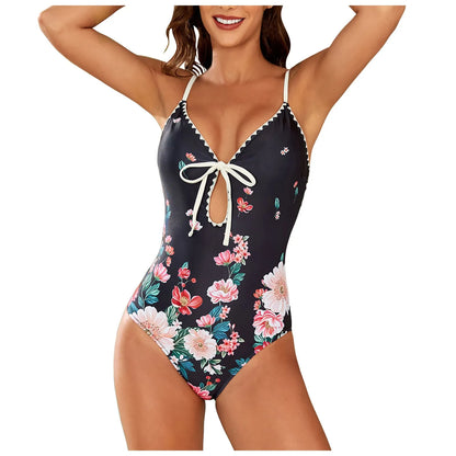 Patterned One Piece Swimsuit