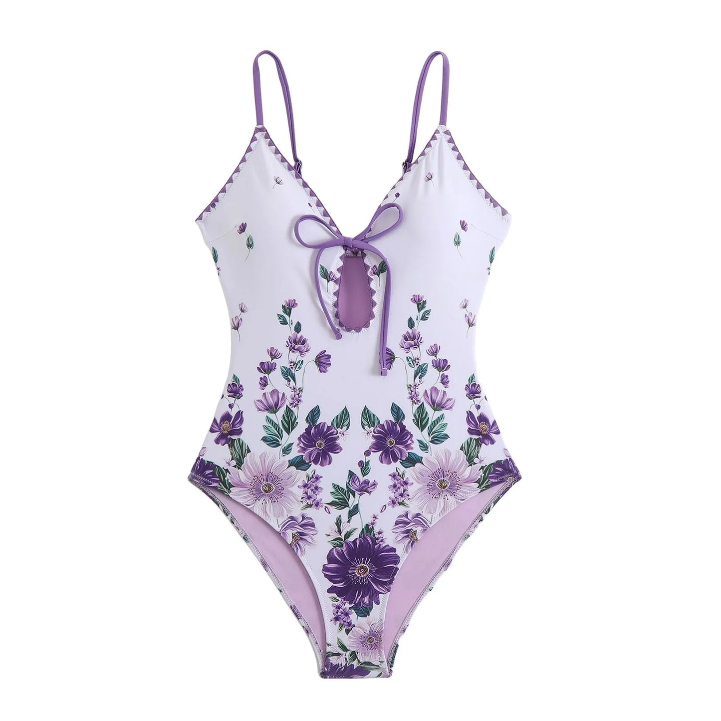 Patterned One Piece Swimsuit