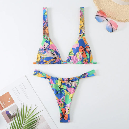 Flower Print Bikini
