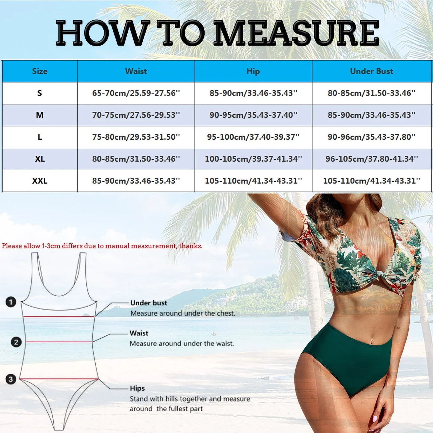 Bikini with Flower Pattern