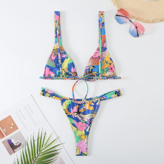Flower Print Bikini