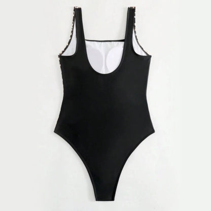 Leopard Print One Piece Swimsuit