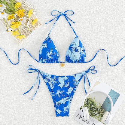 Sexy Lace-up Triangle Bikini